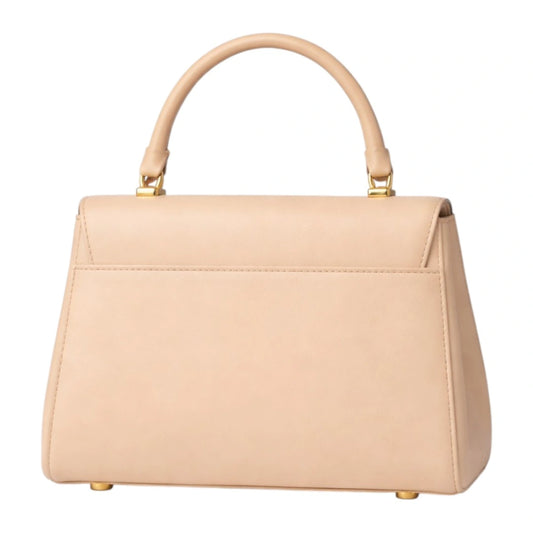 Fumir Elegant Beige Braided Handle Women Handbag